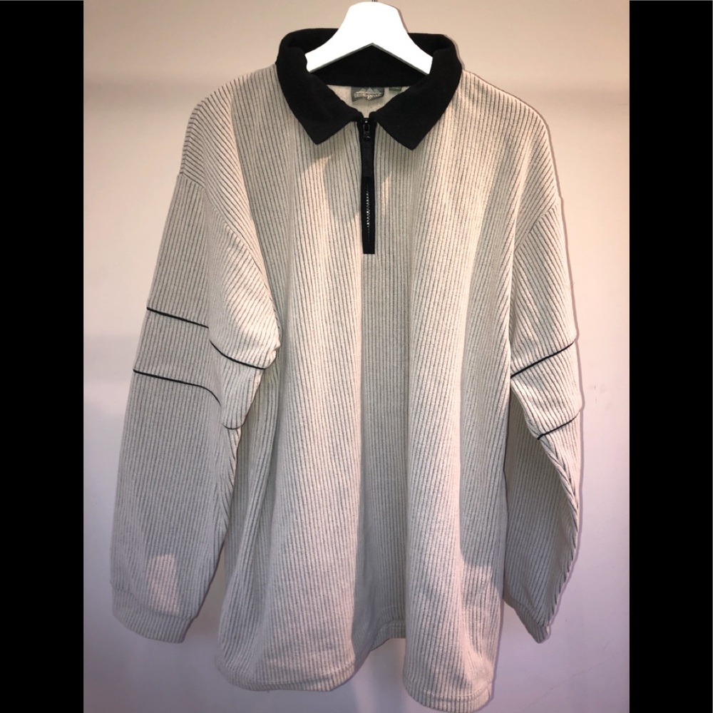 Oversized collared Half Zipup sweater